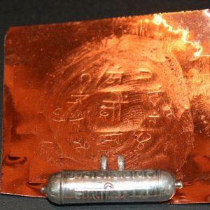 Kavacha Protection Amulet Yantra on copper foil